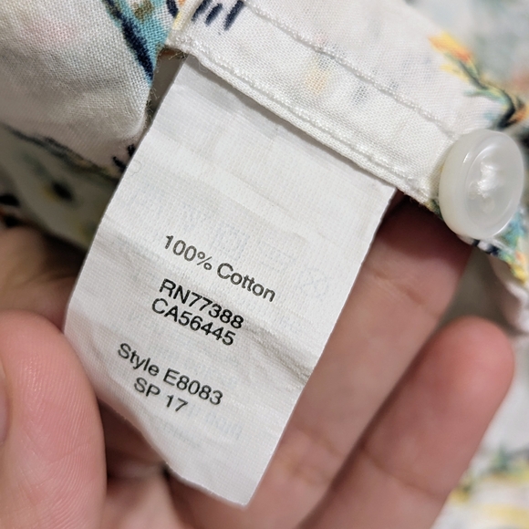 J.Crew Men's Slim Fit Button-Up Shirt Large 100% Cotton Hawaiian Tropical Print - Picture 12 of 15